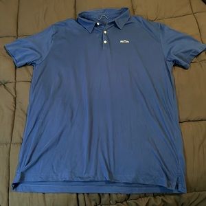 Patagonia blue three button polo